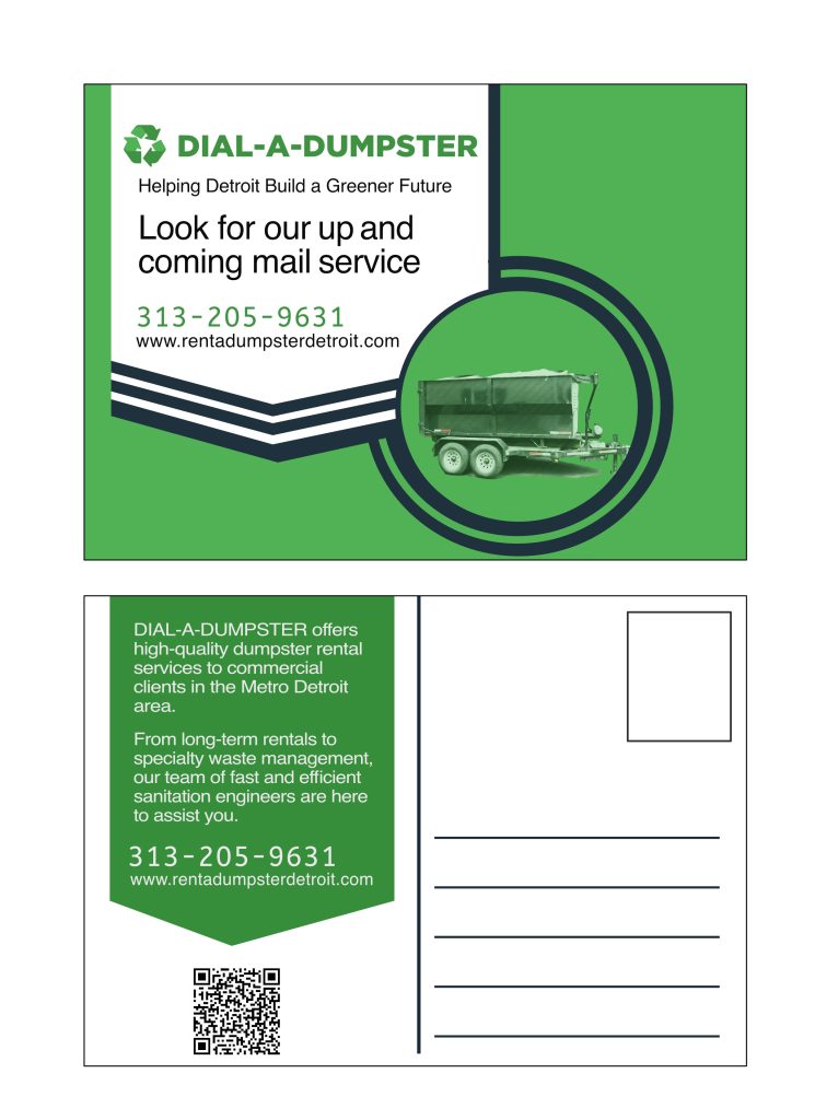 DIAL-A-DUMPSTER promo-card